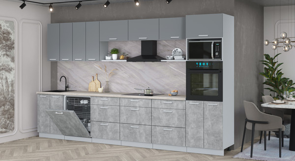 Кухонный гарнитур Интерлиния Мила Лайт 3.6-ПМ1-2 