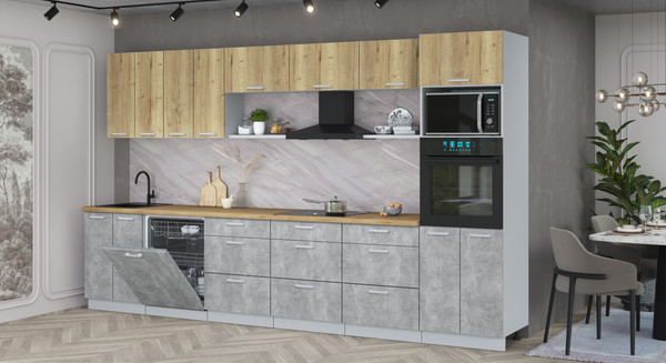 Кухонный гарнитур Интерлиния Мила Лайт 3.6-ПМ1-2 