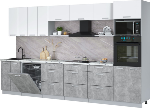 Кухонный гарнитур Интерлиния Мила Лайт 3.6-ПМ1-2 - фото