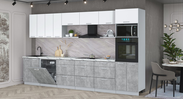 Кухонный гарнитур Интерлиния Мила Лайт 3.6-ПМ1-2