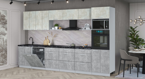 Кухонный гарнитур Интерлиния Мила Лайт 3.6-ПМ1-2 