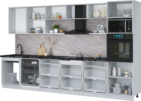 Кухонный гарнитур Интерлиния Мила Лайт 3.6-ПМ1-2 