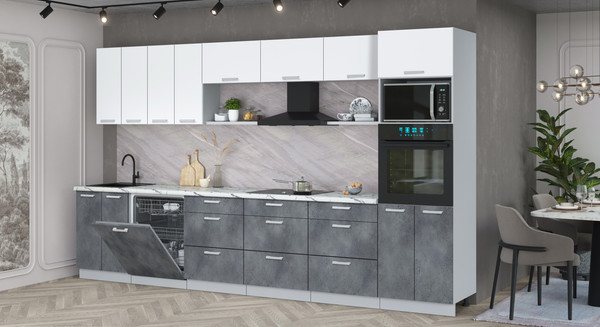 Кухонный гарнитур Интерлиния Мила Лайт 3.6-ПМ1-2 