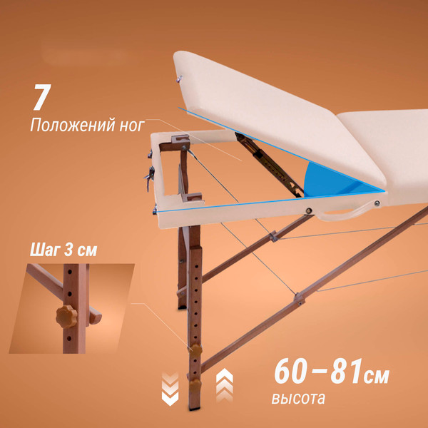 Массажный стол Unix Med Standard 3 Section / MTSTANDARDBG