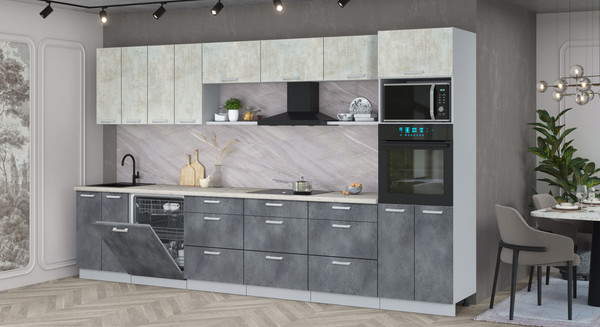 Кухонный гарнитур Интерлиния Мила Лайт 3.6-ПМ1-2 