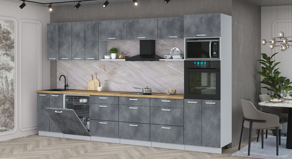 Кухонный гарнитур Интерлиния Мила Лайт 3.6-ПМ1-2 