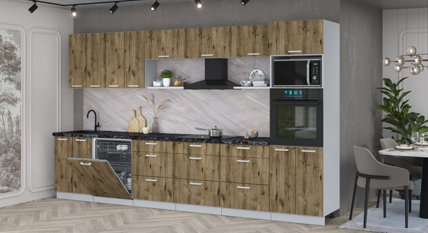 Кухонный гарнитур Интерлиния Мила Лайт 3.6-ПМ1-2 