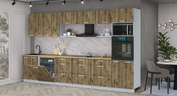 Кухонный гарнитур Интерлиния Мила Лайт 3.6-ПМ1-2 