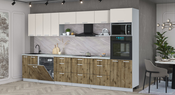 Кухонный гарнитур Интерлиния Мила Лайт 3.6-ПМ1-2 