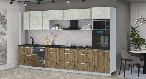 Кухонный гарнитур Интерлиния Мила Лайт 3.6-ПМ1-2 