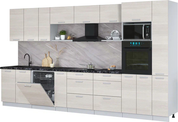 Кухонный гарнитур Интерлиния Мила Лайт 3.8-ПМ1  - фото