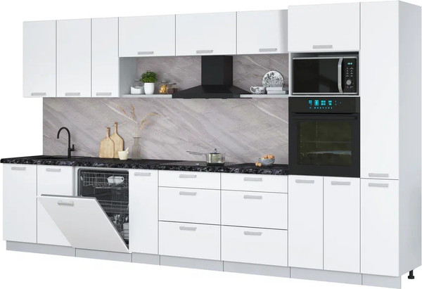 Кухонный гарнитур Интерлиния Мила Лайт 3.8-ПМ1  - фото