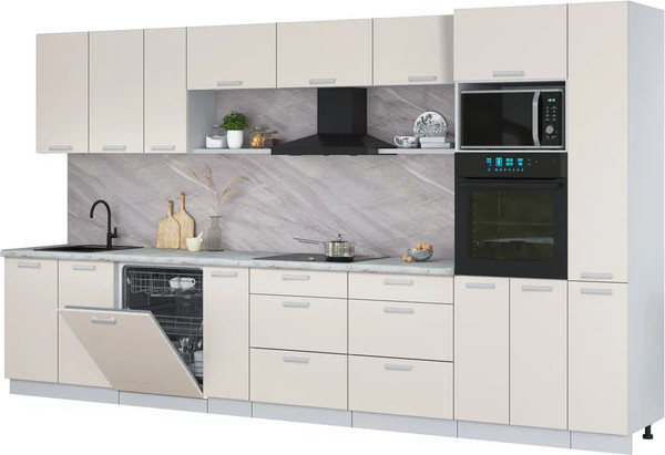 Кухонный гарнитур Интерлиния Мила Лайт 3.8-ПМ1  - фото