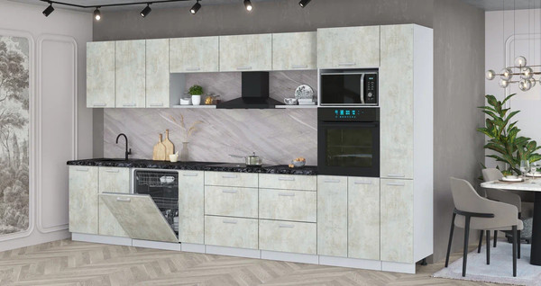 Кухонный гарнитур Интерлиния Мила Лайт 3.8-ПМ1 