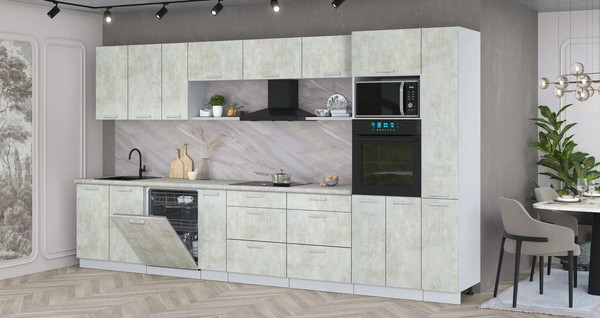 Кухонный гарнитур Интерлиния Мила Лайт 3.8-ПМ1 