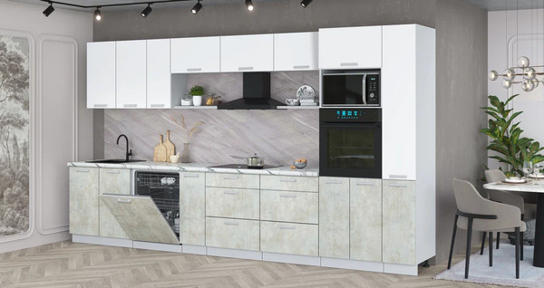 Кухонный гарнитур Интерлиния Мила Лайт 3.8-ПМ1 