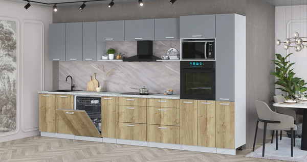 Кухонный гарнитур Интерлиния Мила Лайт 3.8-ПМ1 