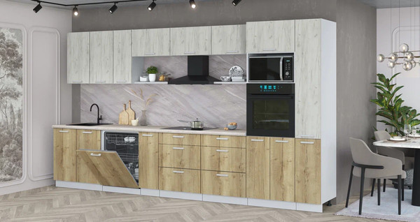 Кухонный гарнитур Интерлиния Мила Лайт 3.8-ПМ1 