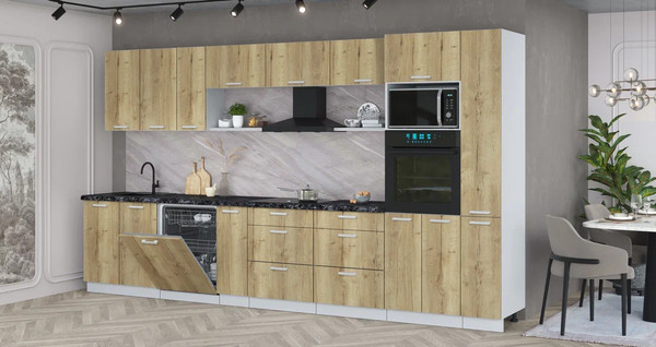 Кухонный гарнитур Интерлиния Мила Лайт 3.8-ПМ1 