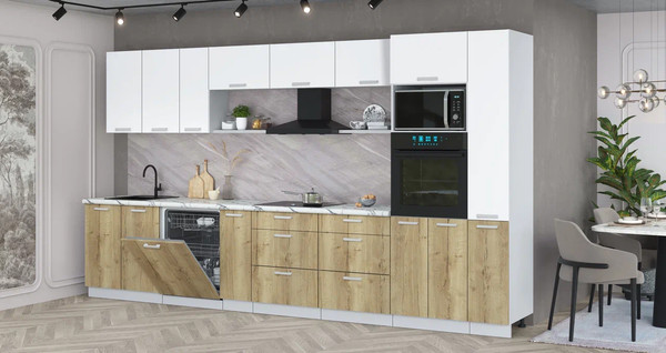 Кухонный гарнитур Интерлиния Мила Лайт 3.8-ПМ1 