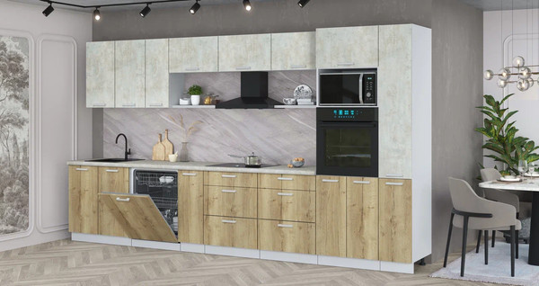 Кухонный гарнитур Интерлиния Мила Лайт 3.8-ПМ1 