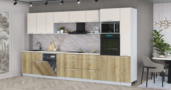 Кухонный гарнитур Интерлиния Мила Лайт 3.8-ПМ1 