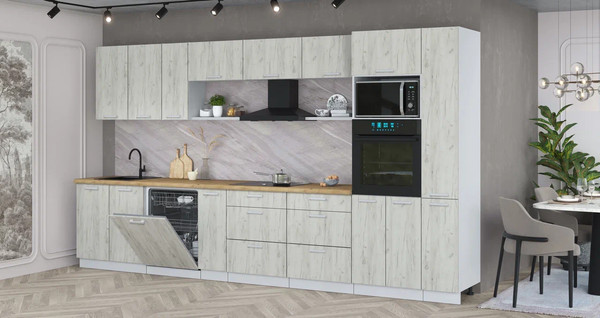 Кухонный гарнитур Интерлиния Мила Лайт 3.8-ПМ1 