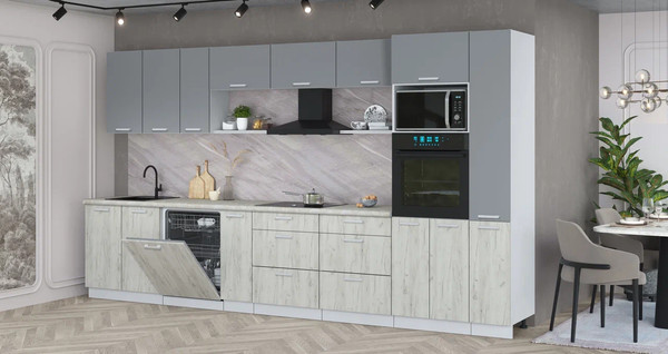 Кухонный гарнитур Интерлиния Мила Лайт 3.8-ПМ1 