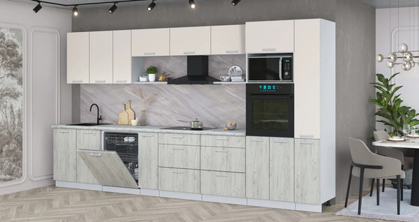 Кухонный гарнитур Интерлиния Мила Лайт 3.8-ПМ1 