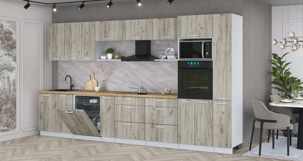 Кухонный гарнитур Интерлиния Мила Лайт 3.8-ПМ1 