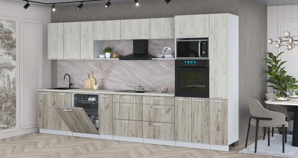 Кухонный гарнитур Интерлиния Мила Лайт 3.8-ПМ1 