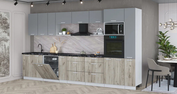 Кухонный гарнитур Интерлиния Мила Лайт 3.8-ПМ1 