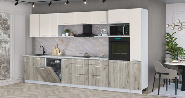 Кухонный гарнитур Интерлиния Мила Лайт 3.8-ПМ1 