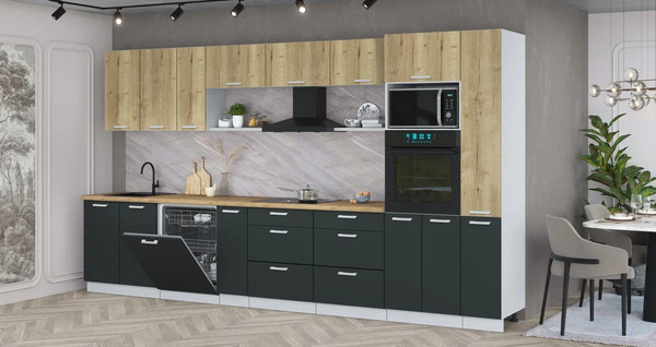 Кухонный гарнитур Интерлиния Мила Лайт 3.8-ПМ1 