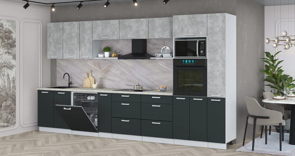 Кухонный гарнитур Интерлиния Мила Лайт 3.8-ПМ1 