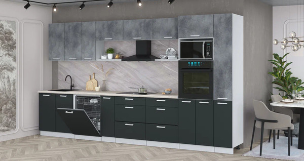 Кухонный гарнитур Интерлиния Мила Лайт 3.8-ПМ1 