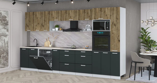 Кухонный гарнитур Интерлиния Мила Лайт 3.8-ПМ1 