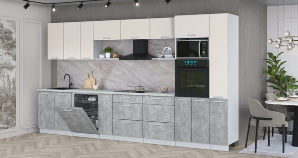 Кухонный гарнитур Интерлиния Мила Лайт 3.8-ПМ1 