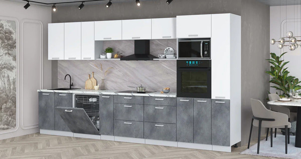 Кухонный гарнитур Интерлиния Мила Лайт 3.8-ПМ1 