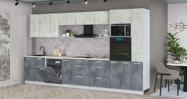 Кухонный гарнитур Интерлиния Мила Лайт 3.8-ПМ1 