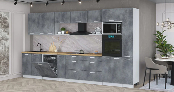 Кухонный гарнитур Интерлиния Мила Лайт 3.8-ПМ1 