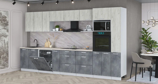 Кухонный гарнитур Интерлиния Мила Лайт 3.8-ПМ1 