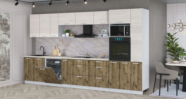 Кухонный гарнитур Интерлиния Мила Лайт 3.8-ПМ1 