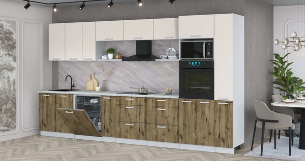 Кухонный гарнитур Интерлиния Мила Лайт 3.8-ПМ1 