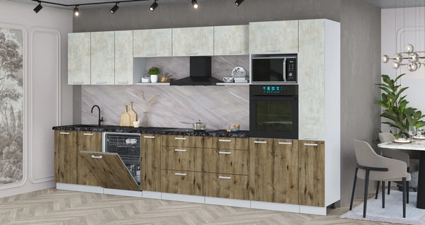 Кухонный гарнитур Интерлиния Мила Лайт 3.8-ПМ1 