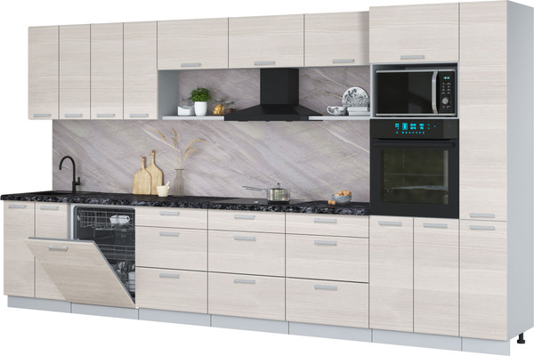 Кухонный гарнитур Интерлиния Мила Лайт 3.9-ПМ1  - фото