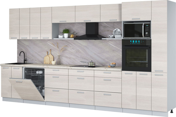 Кухонный гарнитур Интерлиния Мила Лайт 3.9-ПМ1  - фото