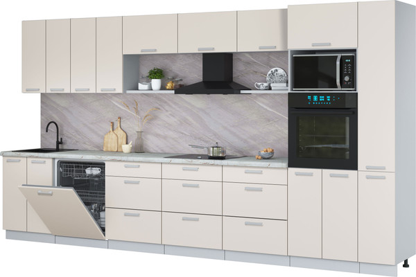 Кухонный гарнитур Интерлиния Мила Лайт 3.9-ПМ1  - фото