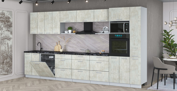 Кухонный гарнитур Интерлиния Мила Лайт 3.9-ПМ1 