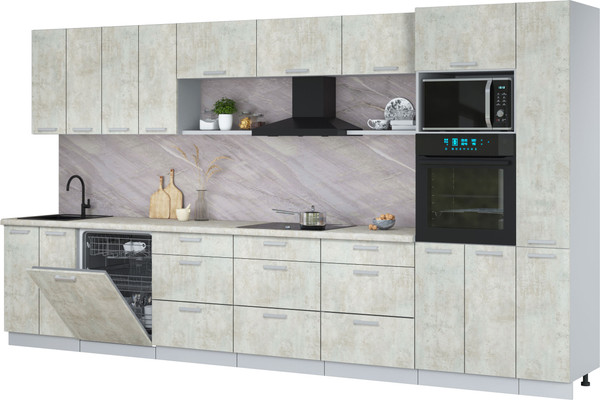 Кухонный гарнитур Интерлиния Мила Лайт 3.9-ПМ1  - фото